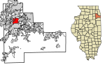 Will County Illinois Incorporated and Unincorporated areas Crest Hill Highlighted